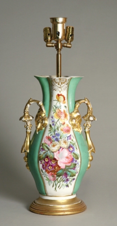 Lot image - Paris Porcelain Painted and Parcel Gilt Vase