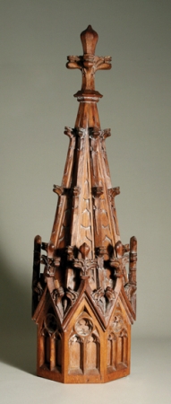 Lot image - Victorian Carved Oak Architectural Fragment of a Gothic Spire