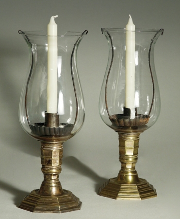 Lot image - Pair of Louis XIV Style Gilt-Bronze Photophores