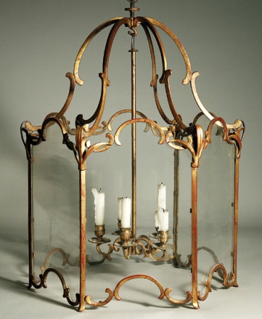 Lot image - Louis XV Style Gilt-Metal Five-Light Lantern