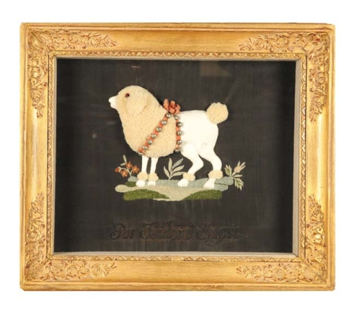 Lot image - Swedish Needlework and Leather Picture