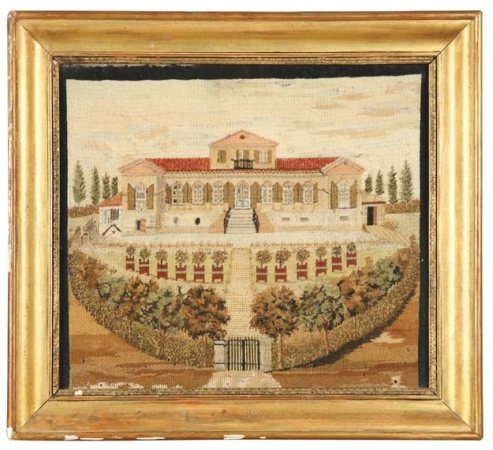 Lot image - English Needlework Picture