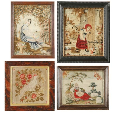 Lot image - Group of Four Needlework Pictures
