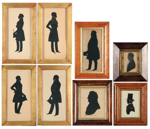 Lot image - Group of Eight Silhouettes