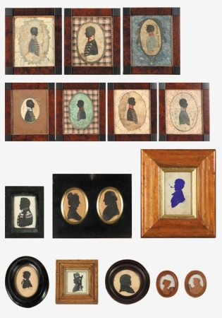 Lot image - Group of Fifteen Silhouettes