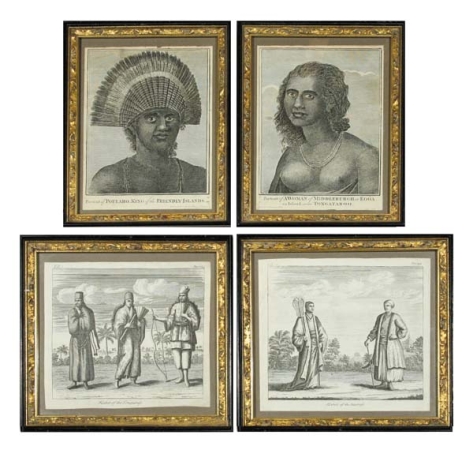 Lot image - Various Artists PORTRAIT OF POULAHO; PORTRAIT OF WOMAN ...;  HABITS OF THE TONQUINESE; HABITS OF THE JAPANESE Four engravings