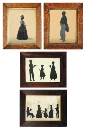 Lot image - Group of Four Silhouettes