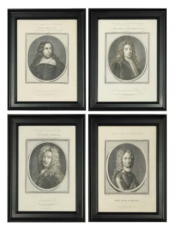 Lot image - After Kneller JOHN DUKE OF ARGYLE; GEORGE BYNG LORD TORRINGTON; ST SAMUEL GARTH 3 engravings; T/w another portrait engraving