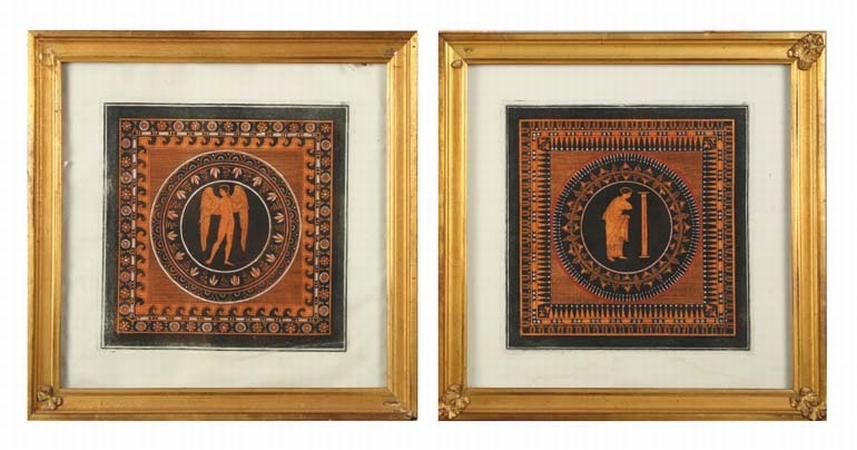 Lot image - Sir William Hamilton [CLASSICAL IMAGES] Two hand-colored engravings