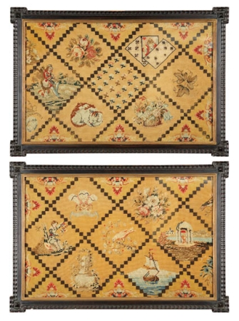 Lot image - Pair of Needlework Pictures