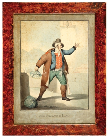 Lot image - Raffaele DAuria Italian, 1799-d. circa 1859 Uomo Padu Lano di Napoli Signed DAuria (ll) Watercolo...