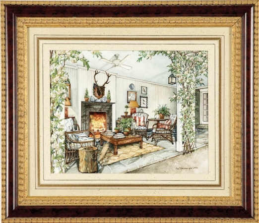 Lot image - James M. Steinmeyer Balderbrae Porch Signed and dated 1992 (lr) Watercolor 7 x 9 inches