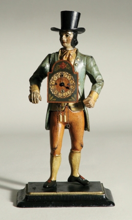 Lot image - Austrian Cold Painted Metal Clock