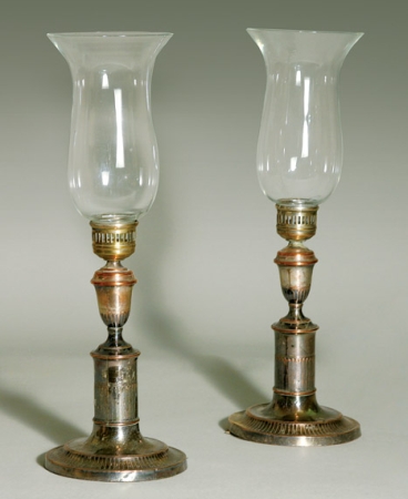 Lot image - Pair of Silver Plated Candlesticks