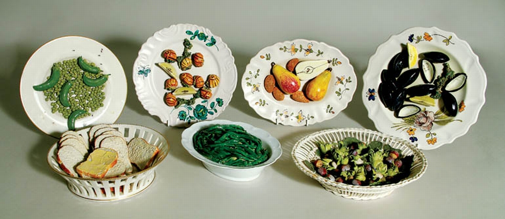 Lot image - Group of Three Italian Faience Plates; Together with Four French Faience Plates