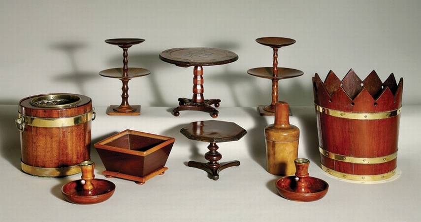 Lot image - Miscellaneous Group of Wood Table Articles