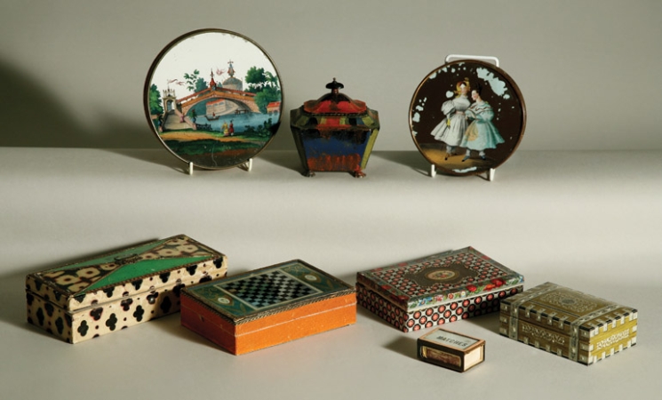 Lot image - Miscellaneous Group of Painted Boxes