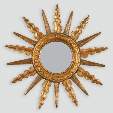 Lot image - Gilt Resin Sunburst Mirror