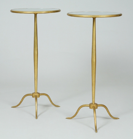 Lot image - Pair of French Art Deco Style Gilt-Metal Side Tables