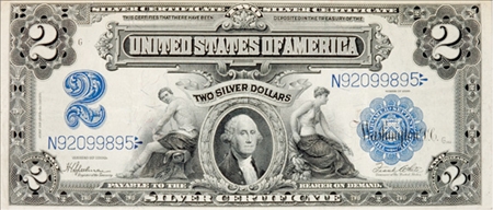 Lot image - 1899 $2 Silver Certificate, Fr #258