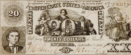 Lot image - Confederate and Obsolete Currency