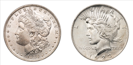 Lot image - Group of United States Silver Dollars