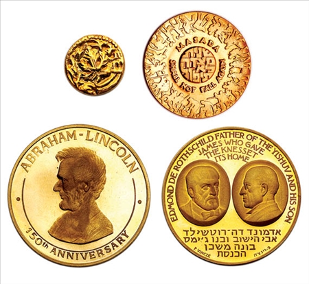 Lot image - Gold Coins and Medals of Israel