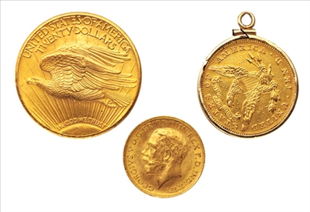 Lot image - United States: Group of Gold Items