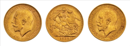 Lot image - Gold Sovereigns of Australia or Great Britain: 1911 to 1930