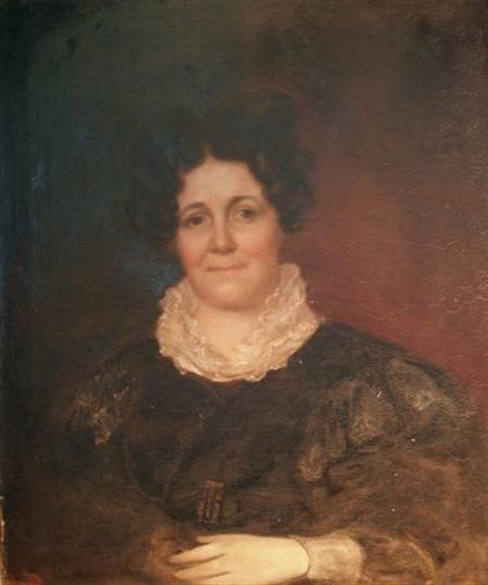 Lot image - Attributed to John Wesley Jarvis Portrait of Hannah Curtis Moffat, circa 1830