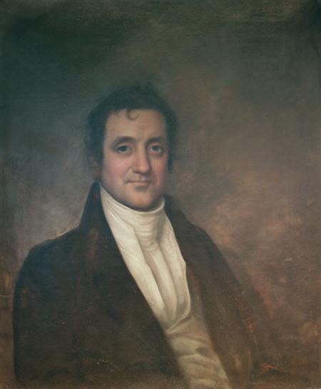 Lot image - Attributed to John Wesley Jarvis Portrait of Joseph Curtis