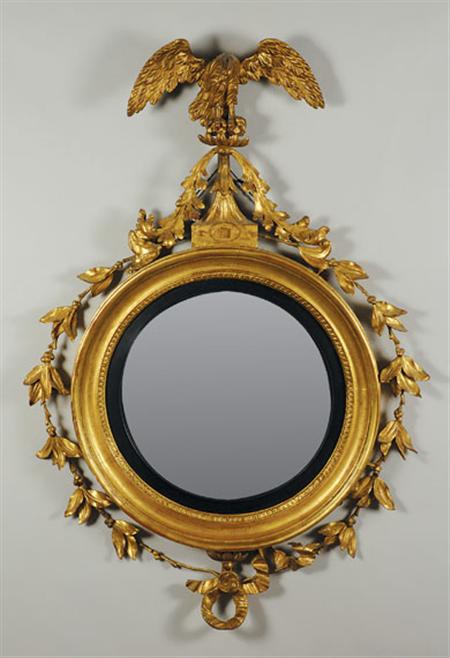 Lot image - Classical Gilt-Wood Convex Mirror