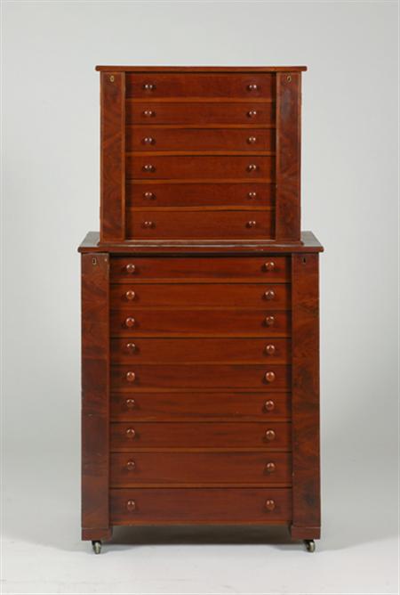 Lot image - Classical Style Mahogany Collectors Cabinet