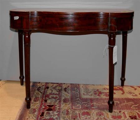 Lot image - Federal Style Mahogany Fold-Over Card Table