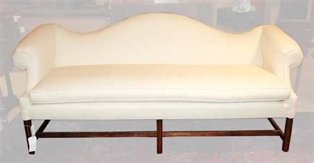 Lot image - Chippendale Style Upholstered Settee