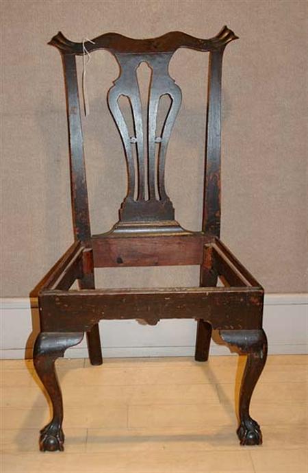 Lot image - Chippendale Mahogany Side Chair
