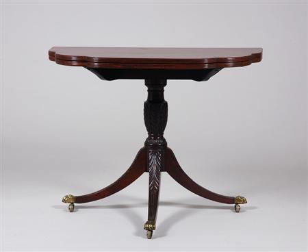 Lot image - Federal Mahogany Trick Leg Card Table