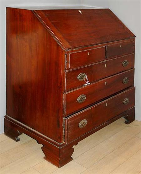 Lot image - Chippendale Walnut Slant Front Desk