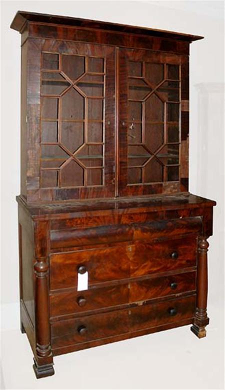 Lot image - Classical Mahogany Secretary Bookcase