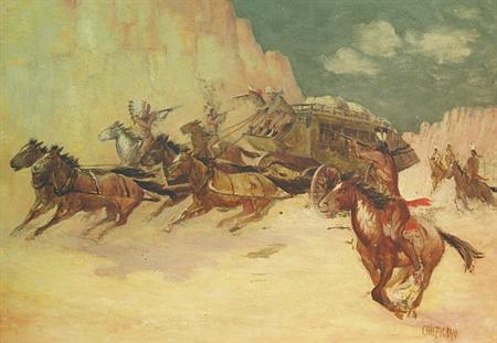 Lot image - Charles Figaro American, 20th Century The Ambush