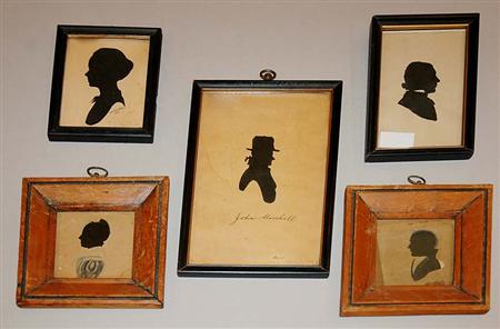 Lot image - Group of Silhouette Portraits
