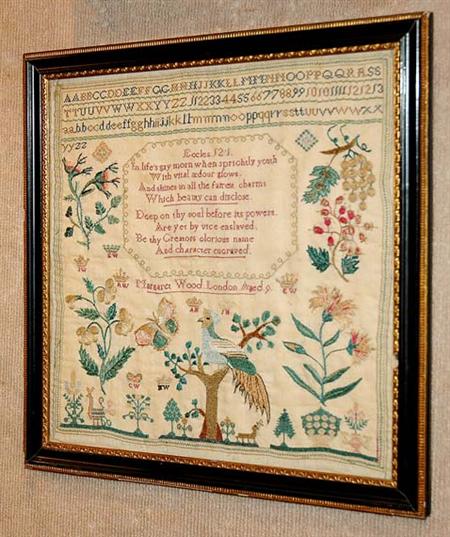 Lot image - English Needlework Sampler