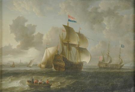Lot image - Circle of Regnier Nooms, called Zeeman Dutch Shipping Off a Coast