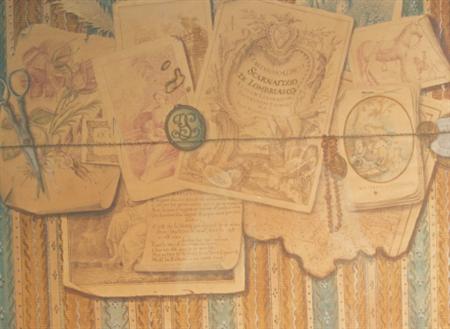 Lot image - French School Early 19th Century Trompe LOeils of Documents and Drawings: Two