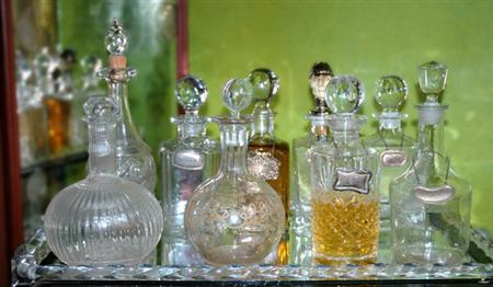 Lot image - Group of Nine Glass Decanters