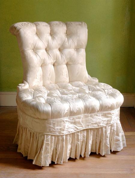 Lot image - Tufted Upholstered Side Chair