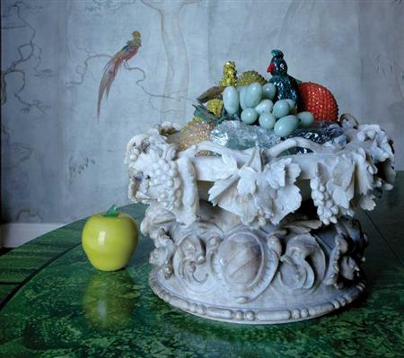 Lot image - Continental Carved Alabaster Center Bowl