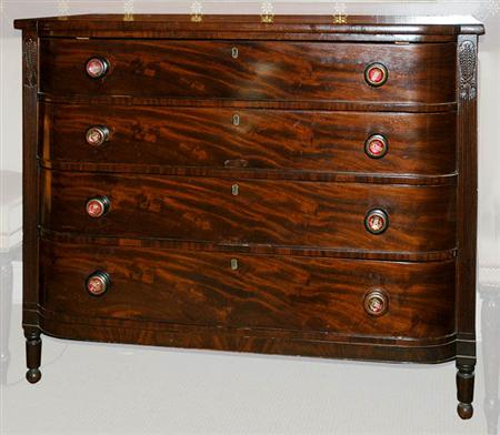 Lot image - Regency Mahogany Chest of Drawers