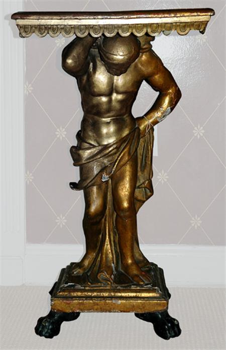 Lot image - Continental Baroque Style Gilt-Wood Side Table