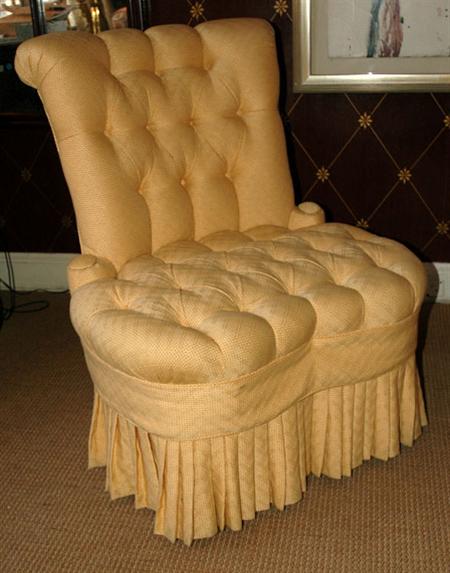Lot image - Tufted Upholstered Side Chair